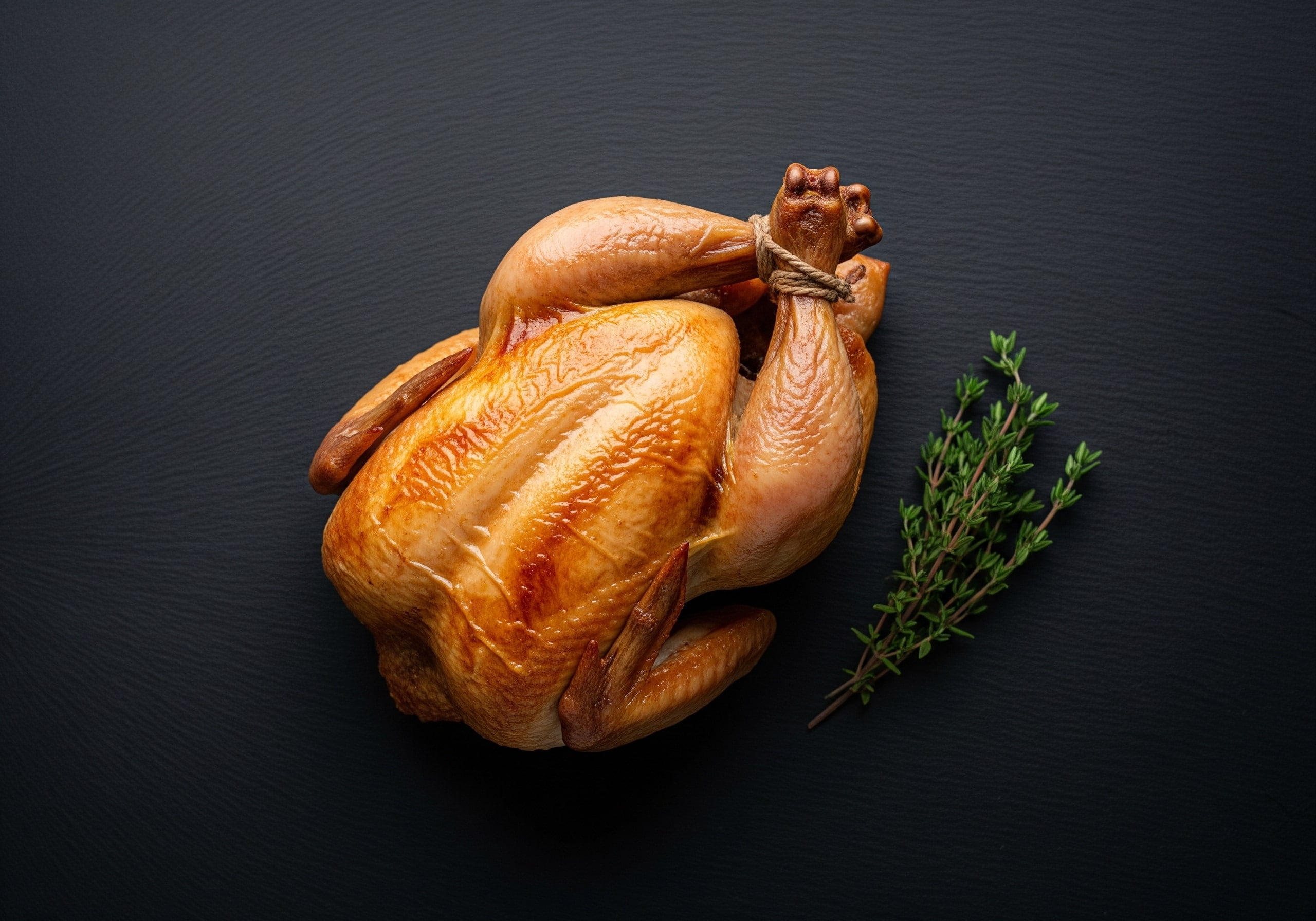 Whole chicken ready for roasting